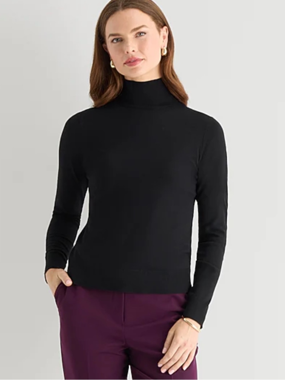 Worthington Women’s Black Ribbed Turtleneck Sweater!